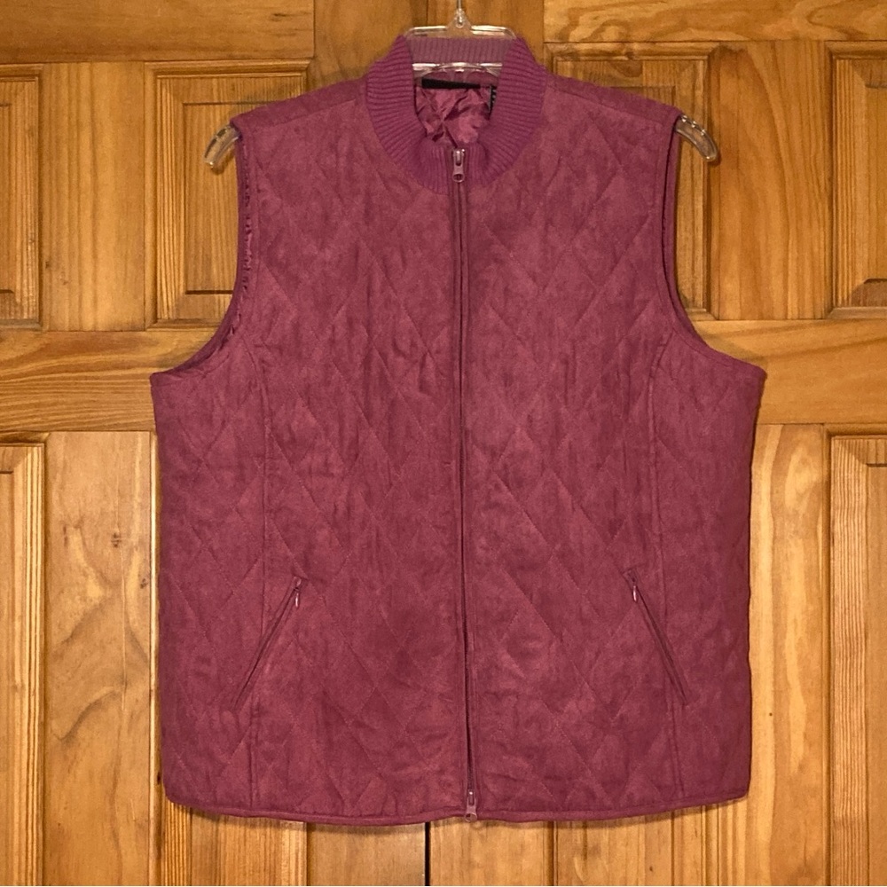 NWOT Relativity Vintage 90s Quilted Lined Vest Purple Size XL